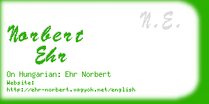 norbert ehr business card